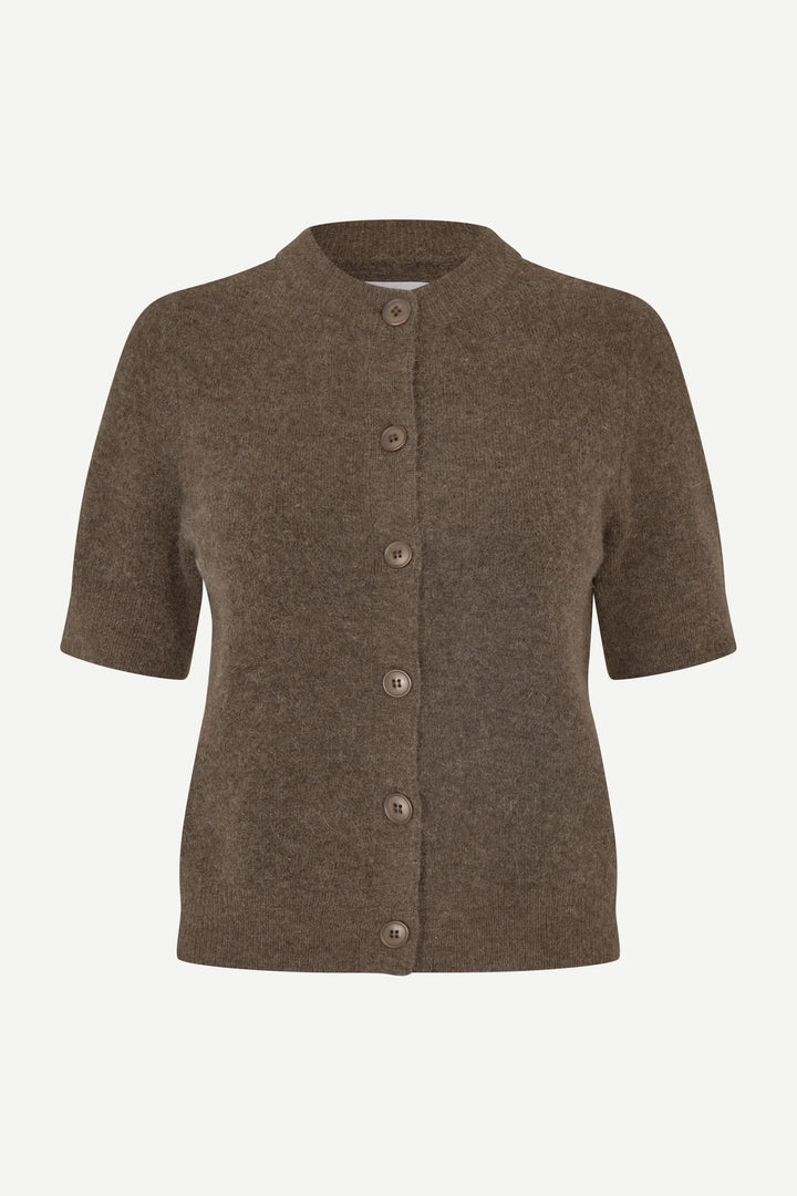 Samsoe Samsoe - Sanoura Short Sleeve Cardigan in Major Brown