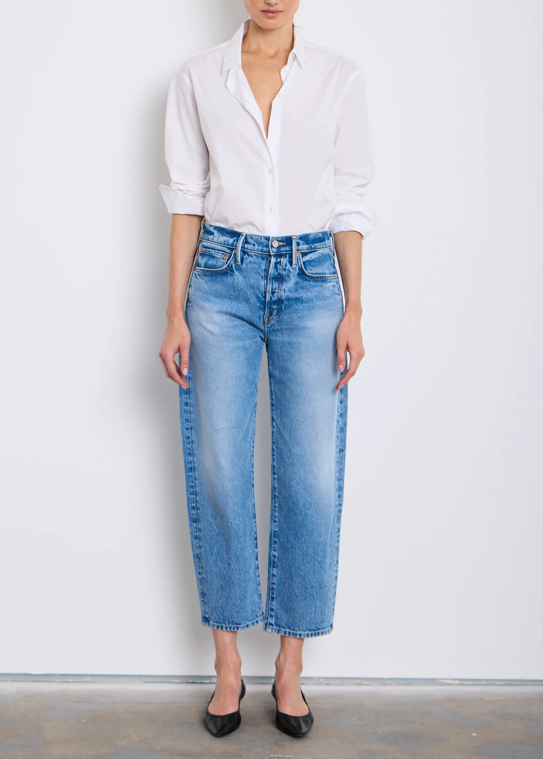 Betro Simone – Ellen Barrel Leg Jeans in Euclid Wash