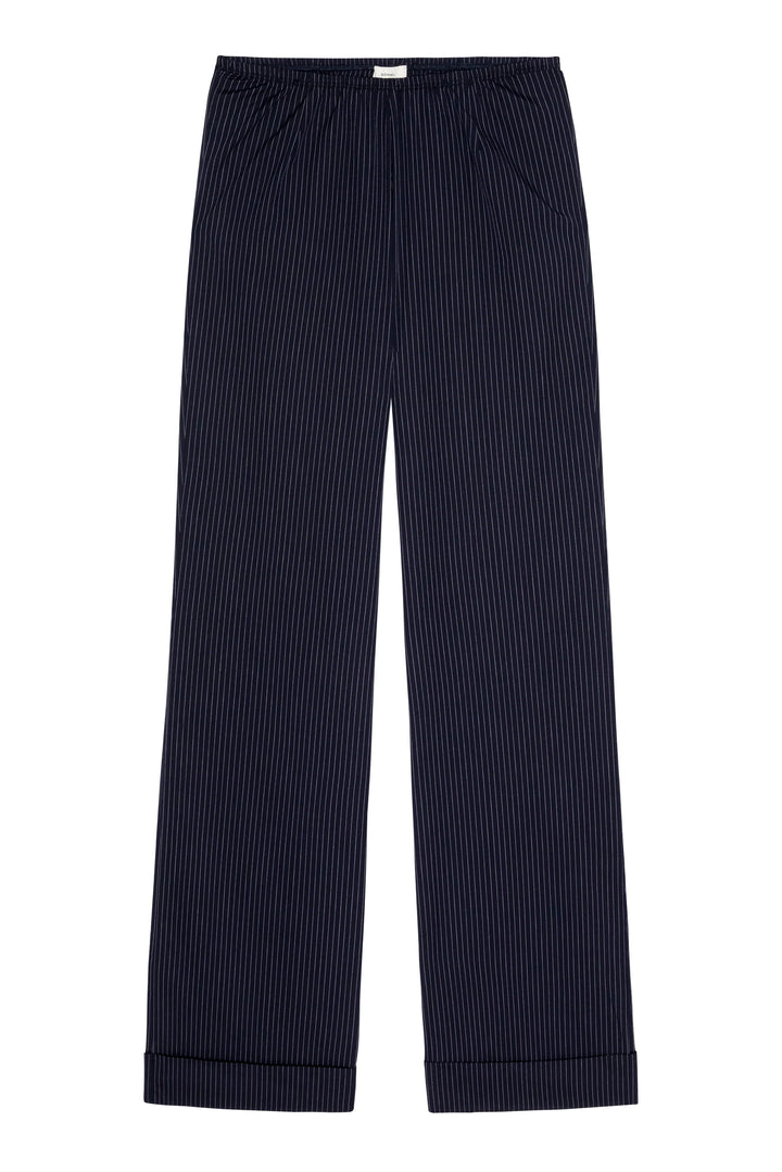Donni – Pop Pinstripe Simple Pant in Navy