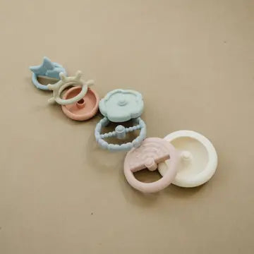 Marlowe & Co- Classic Silicone Stacking Teething Ring Toy