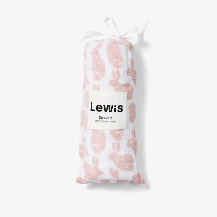 Lewis – Swaddle in Blush Bunny