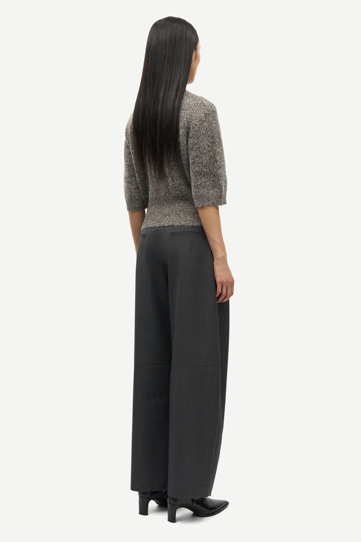 Samsoe Samsoe - Sakelsie Short Sleeve Cardigan in Fossil Melange