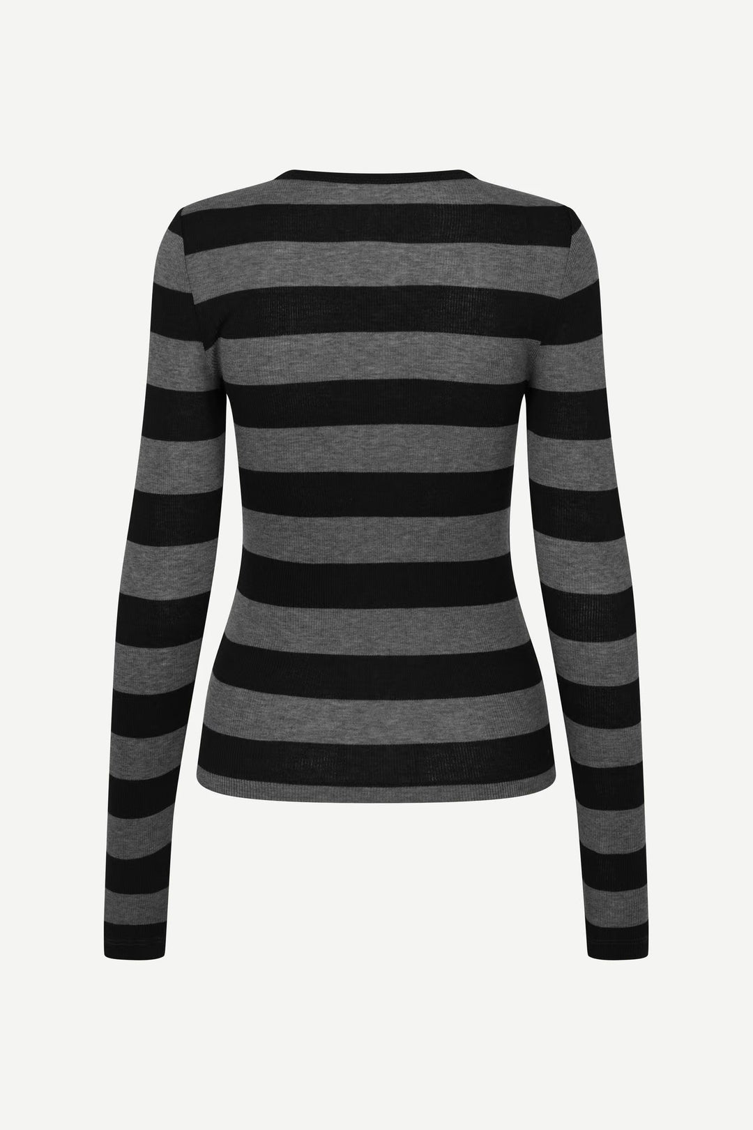 Samsoe – Sadodo Top in Grey Melange Stripe