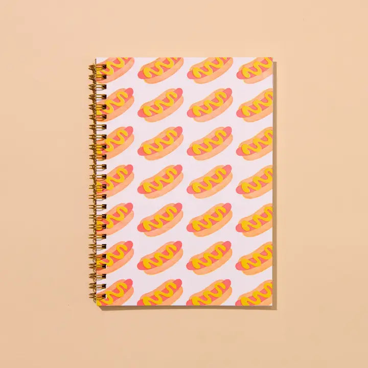 And Here We Are - Hot Dog Spiral Notebook