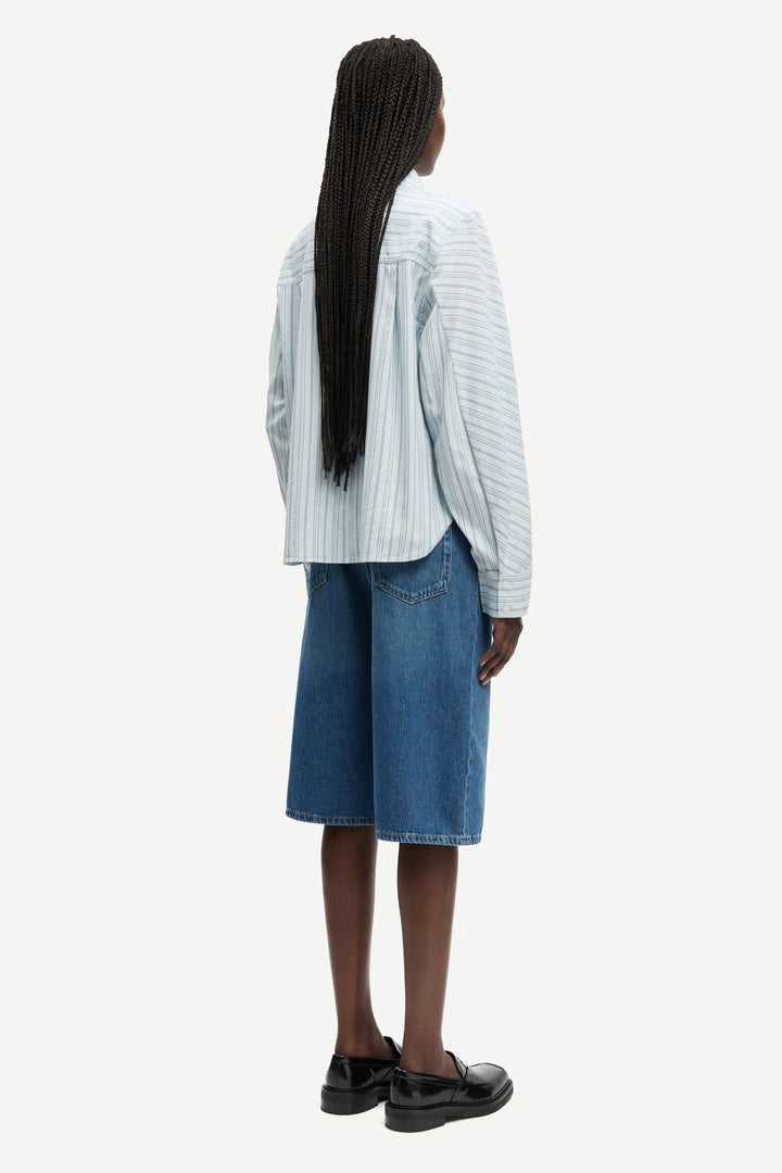 Samsoe Samsoe – Sania Shirt in Skywriting Stripe