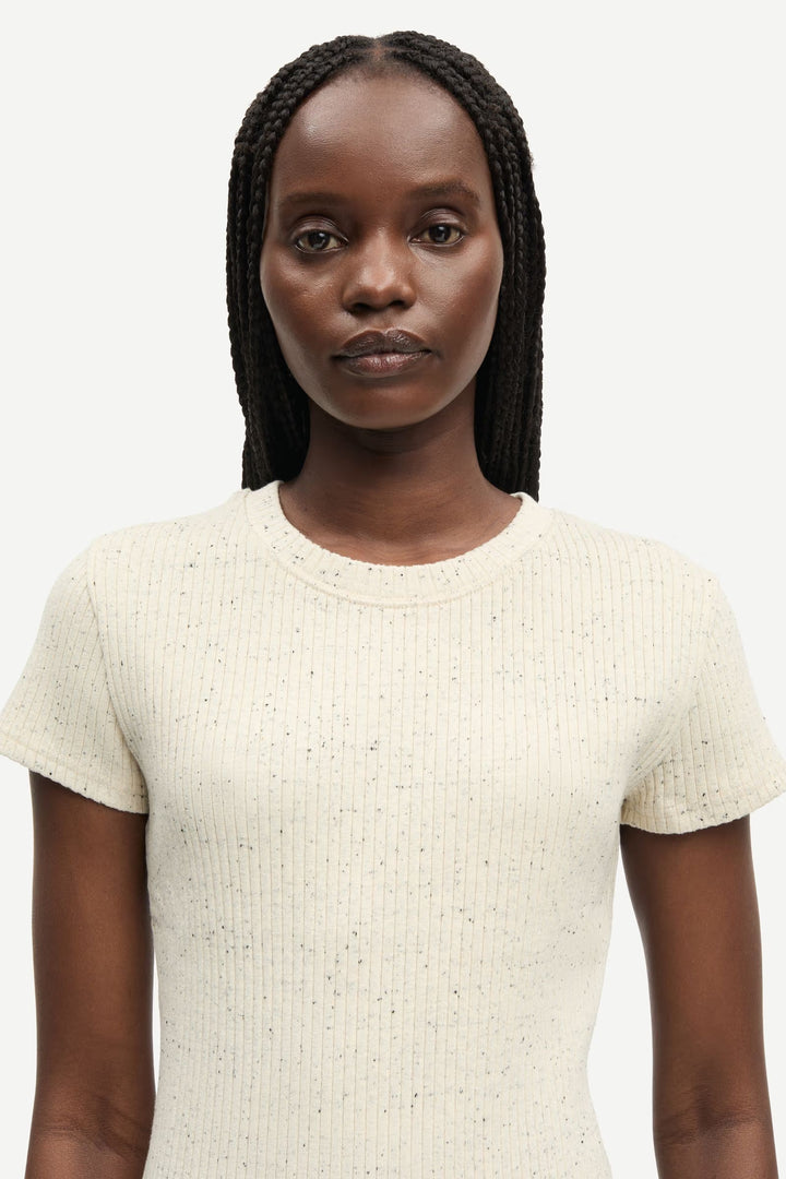 Samsoe Samsoe - Sanell Tshirt in Egret Melange
