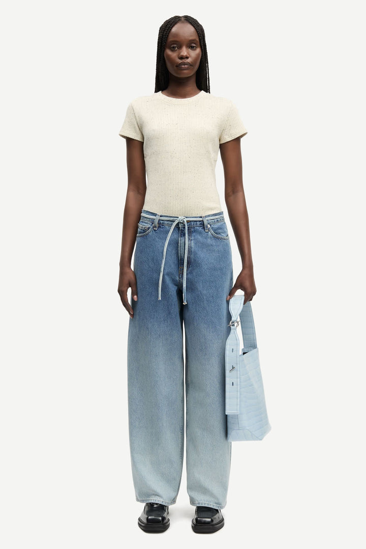 Samsoe Samsoe - Sanell Tshirt in Egret Melange