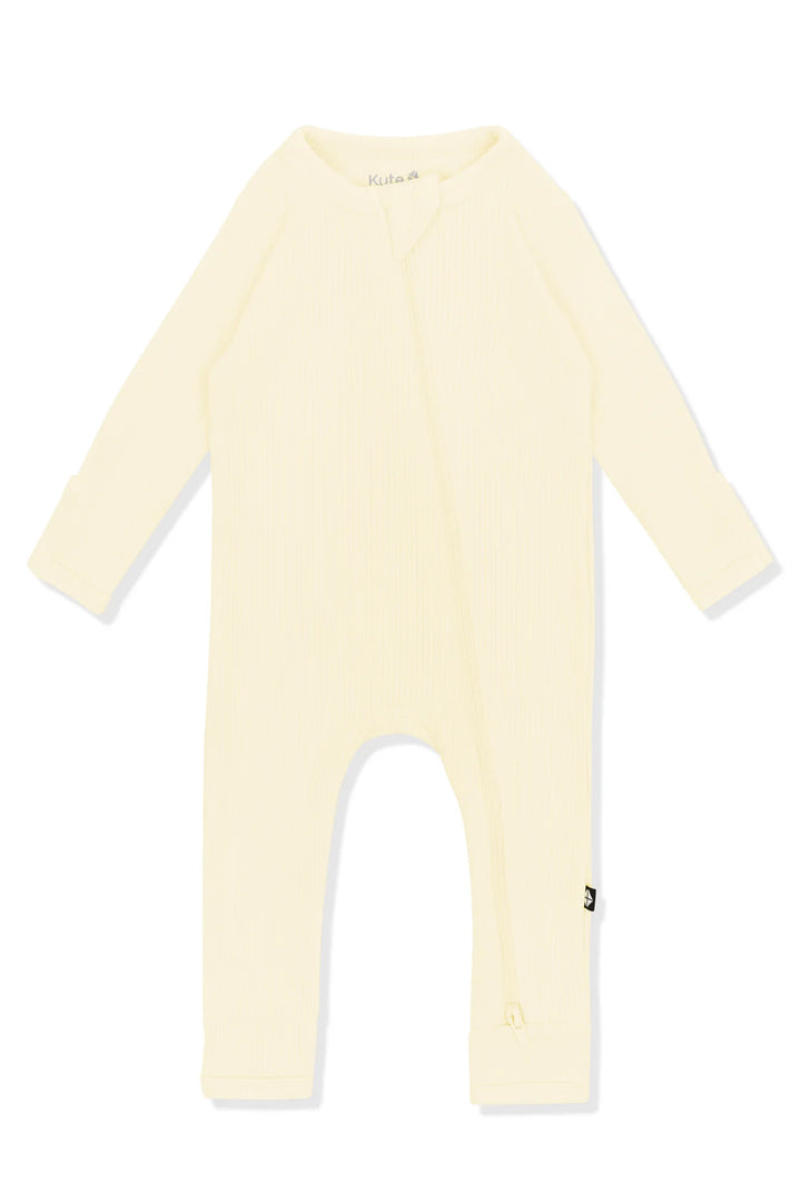 Kyte Baby - Ribbed Zippered Romper in Chamomile