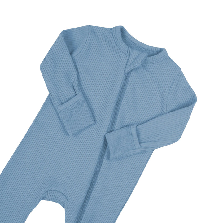 Kyte Baby - Ribbed Zipper Romper in Slate