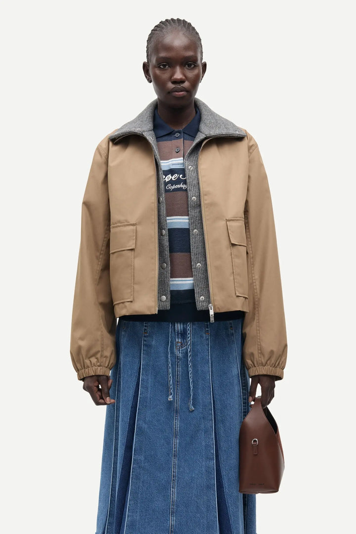 Samsoe Samsoe – Sabianco Jacket in Lead Grey
