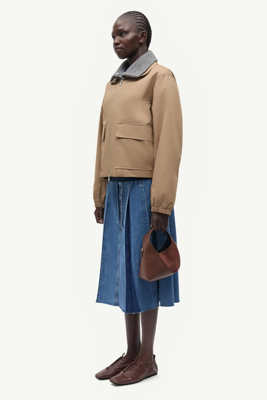 Samsoe Samsoe – Sabianco Jacket in Lead Grey