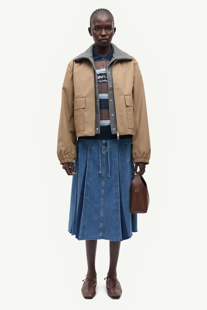 Samsoe Samsoe – Sabianco Jacket in Lead Grey