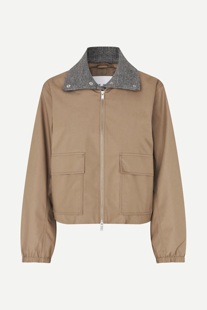 Samsoe Samsoe – Sabianco Jacket in Lead Grey