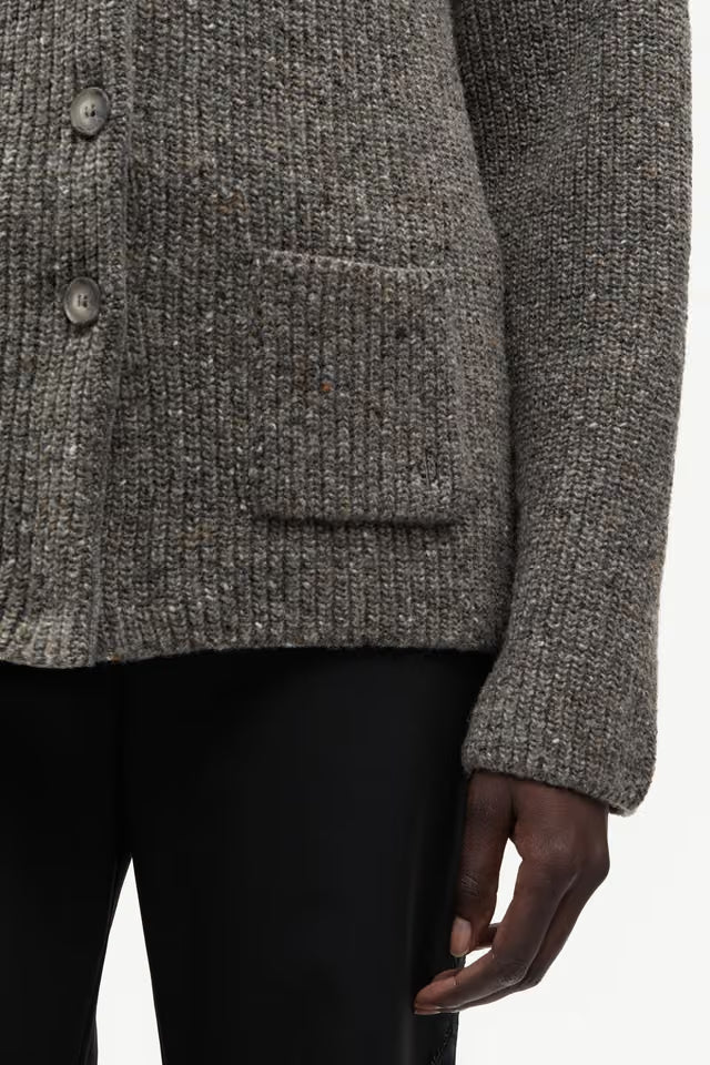 Samsoe – Saamanda Cardigan in Lead Grey Melange