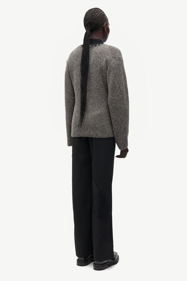 Samsoe – Saamanda Cardigan in Lead Grey Melange