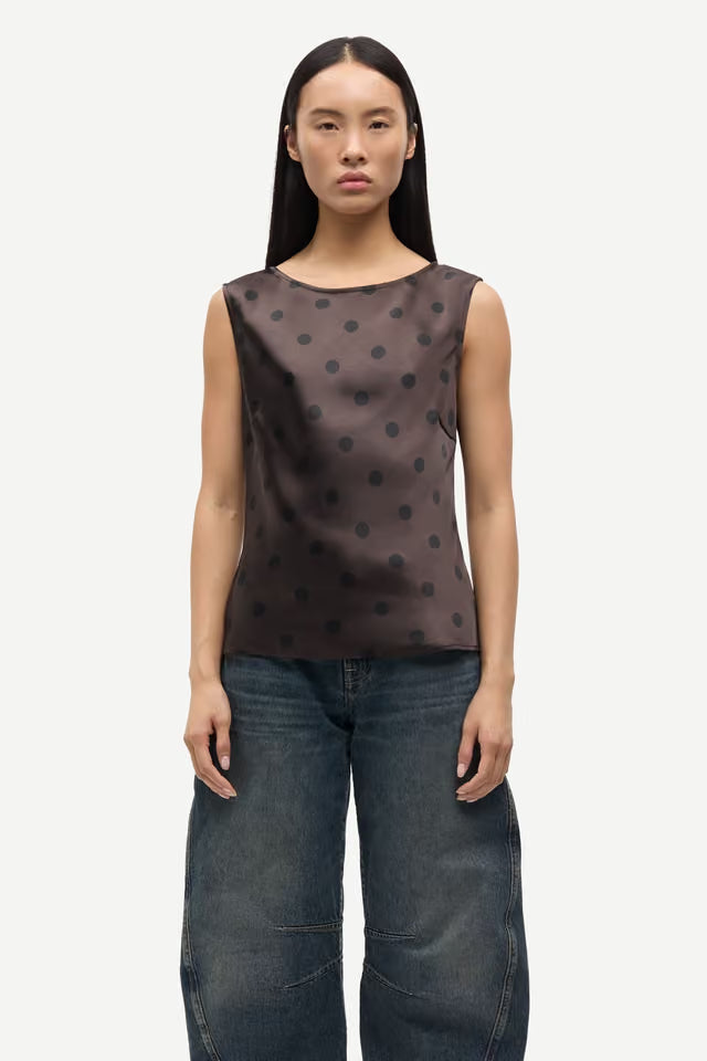 Samsoe Samsoe – Saagne Top in Mulch Dot