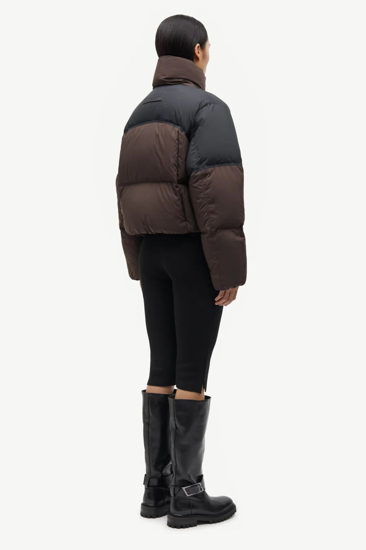 Samsoe Samsoe – Safern Puffer Coat in Mulch & Black