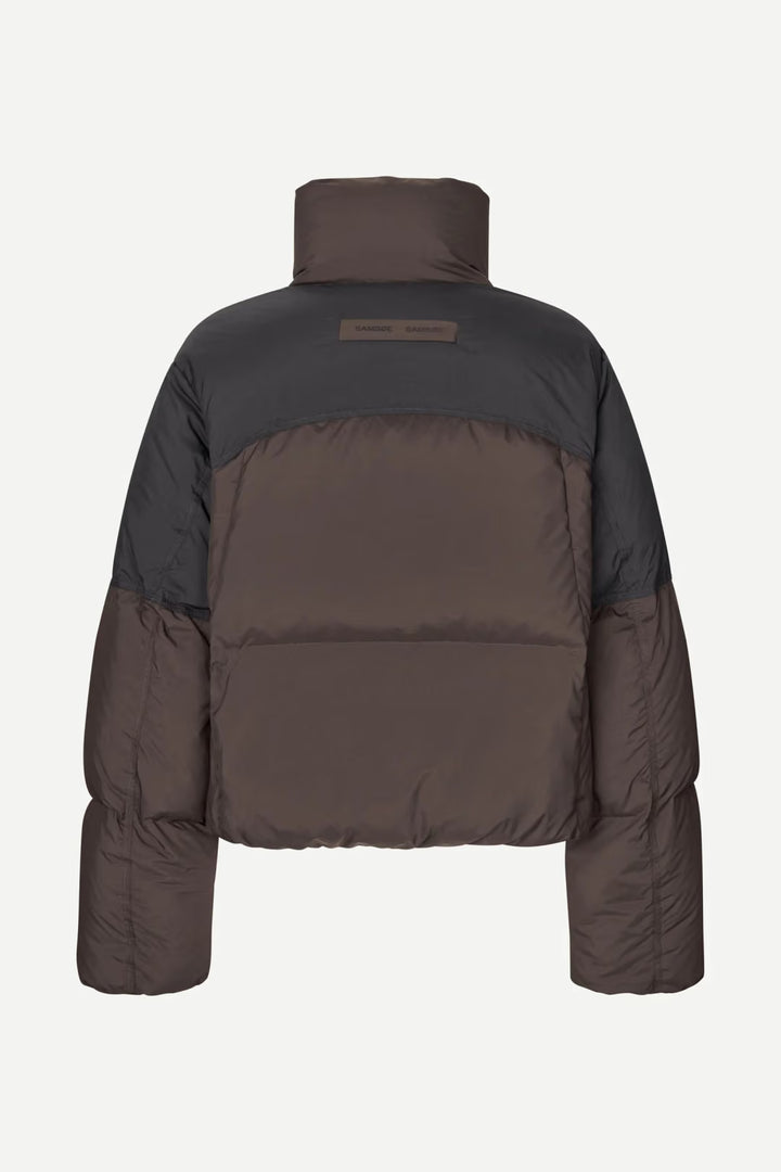 Samsoe Samsoe – Safern Puffer Coat in Mulch & Black