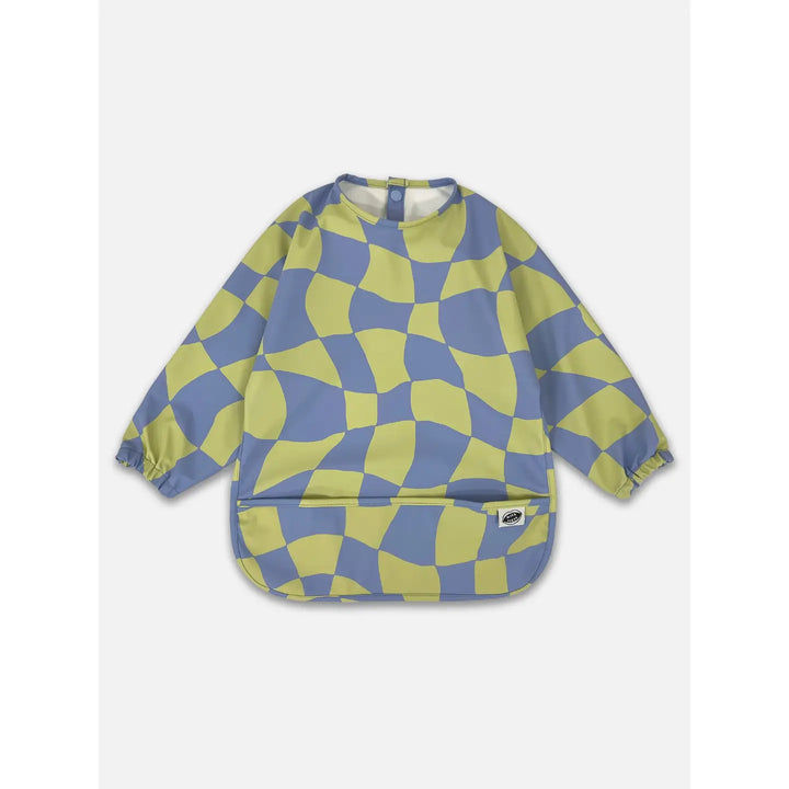 Milk Teeth – Smocked Bib in Green Checker