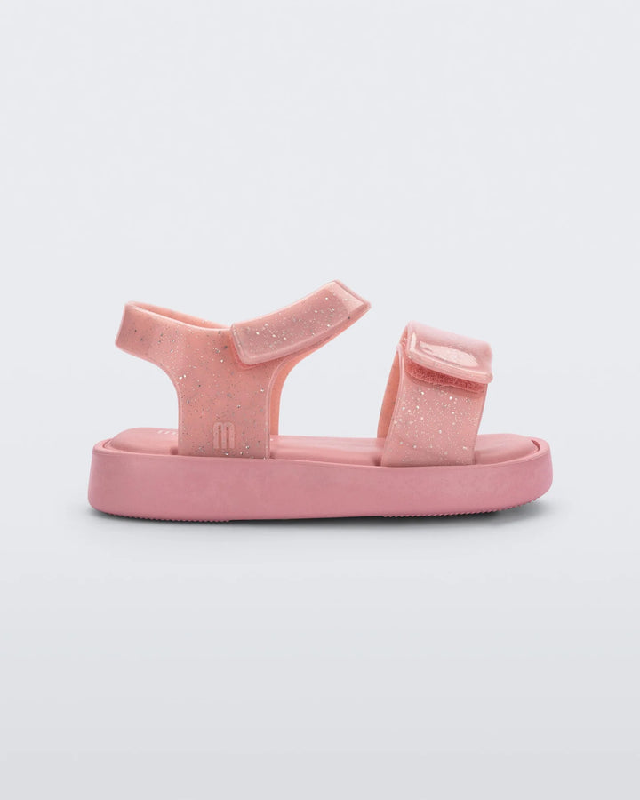 Mini Melissa – Jump Sandals in Glitter Pink