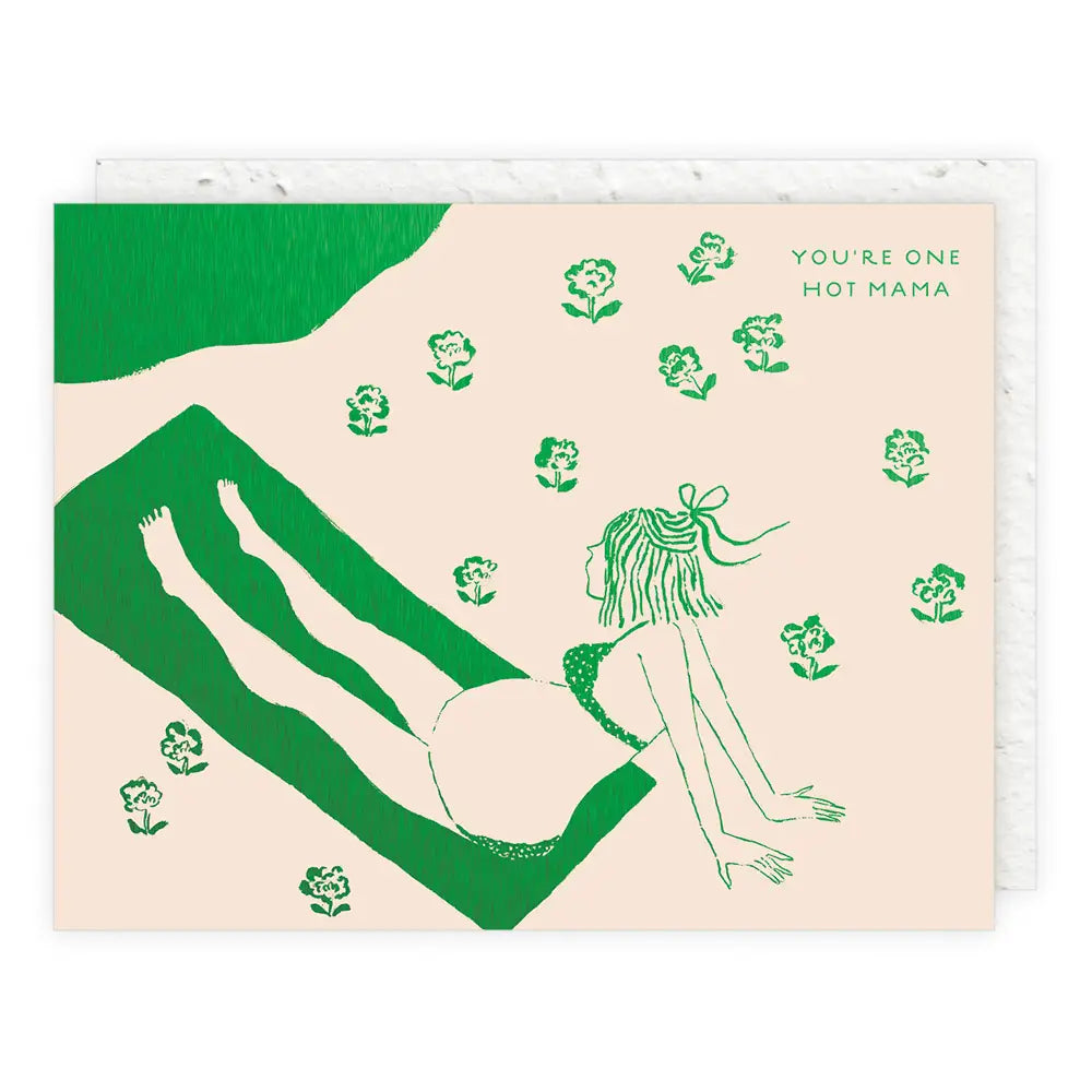 Seedlings - Hot Mama Expecting Greeting Card