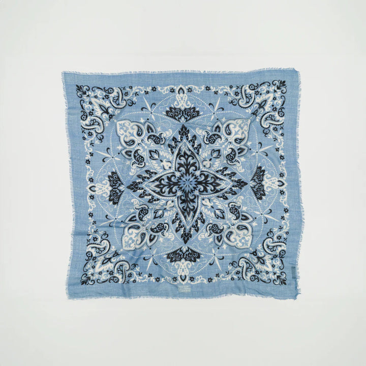 Maison Lecomte Flament – Wool Silk Blend Bandana in Riviera