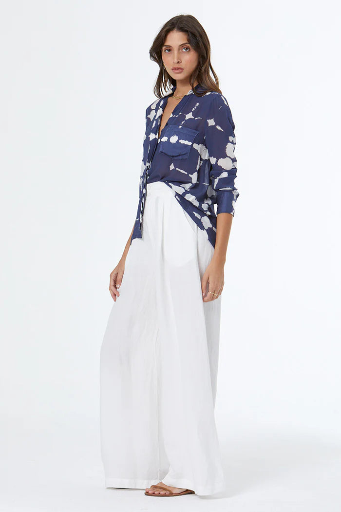 YFB – Susan Top in Vintage Indigo Grid Wash