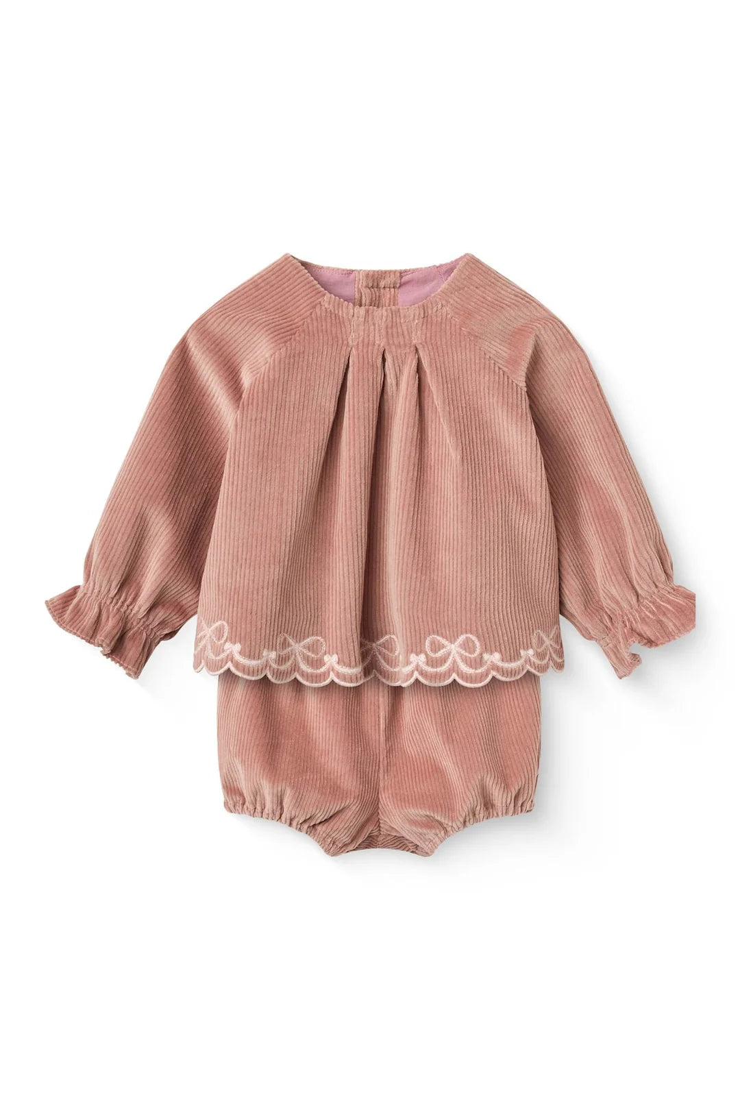Copenhagen Colors- Corduroy Baby Set in Winter Rose