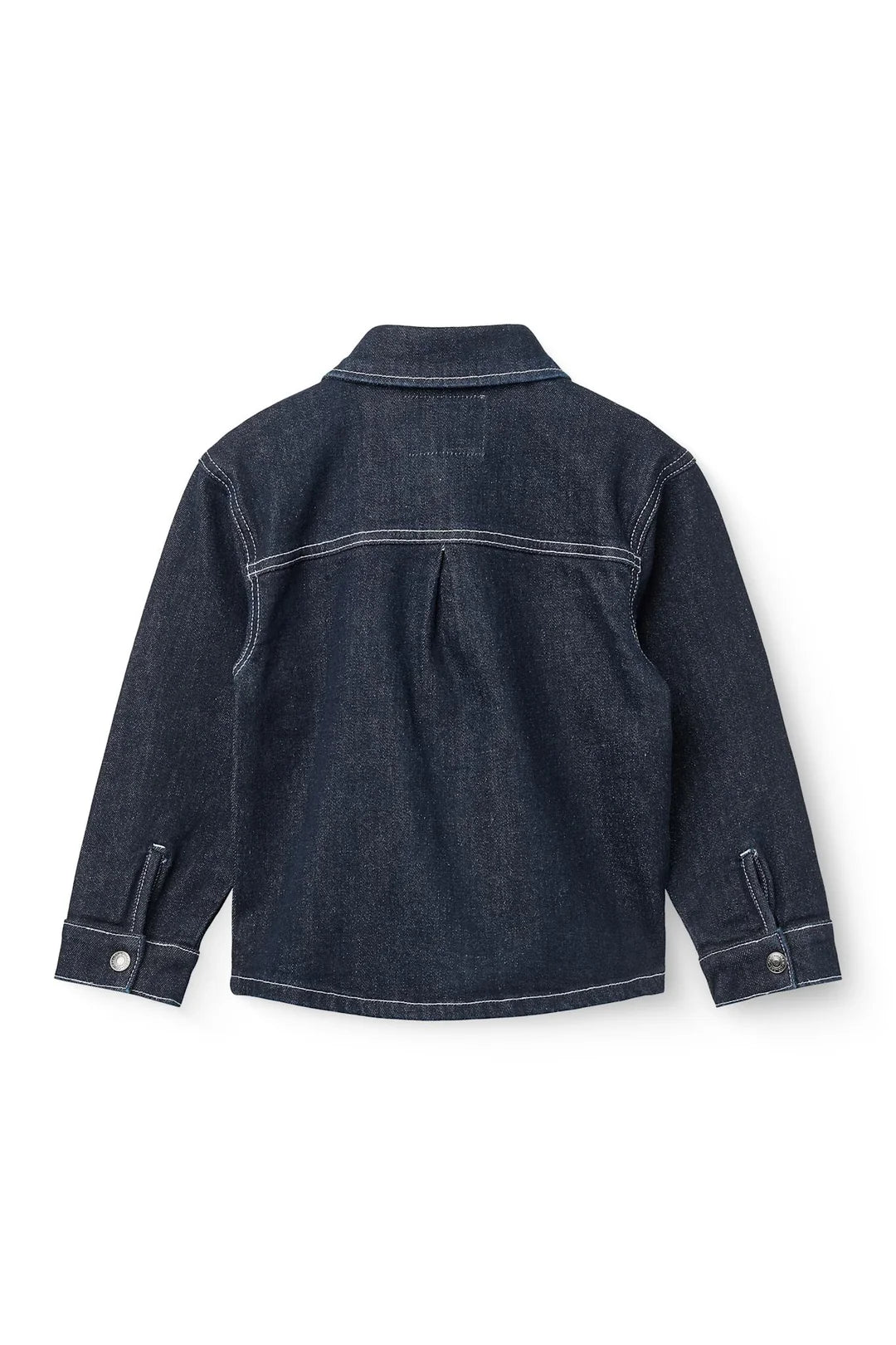 Copenhagen Colors- Cotton Dark Denim Shirt W Exposed Stitching