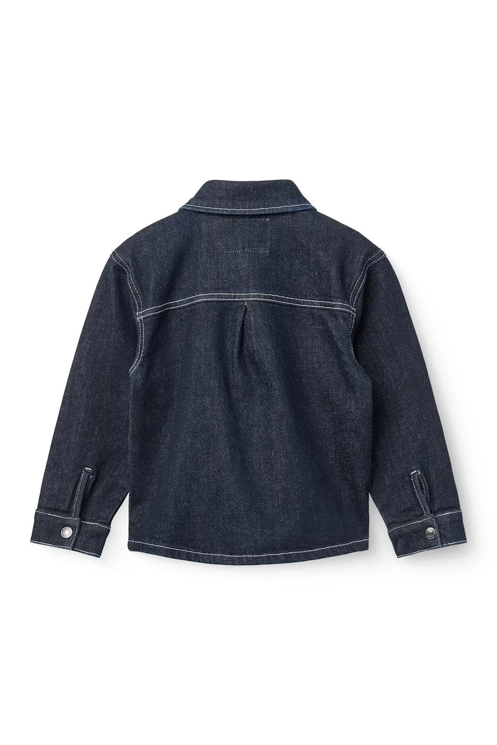 Copenhagen Colors- Cotton Dark Denim Shirt W Exposed Stitching