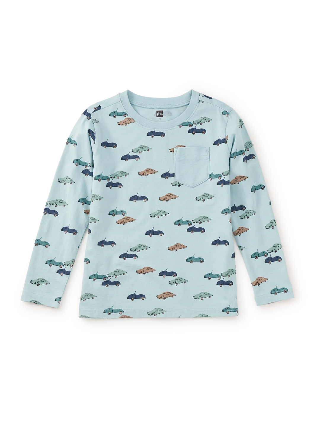 Tea Collection – Long Sleeve Pocket Tee in Mini Cars
