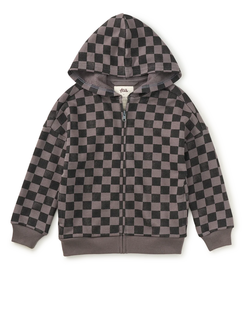 Tea Collection – Easy Fit Hoodie in Checkerboard