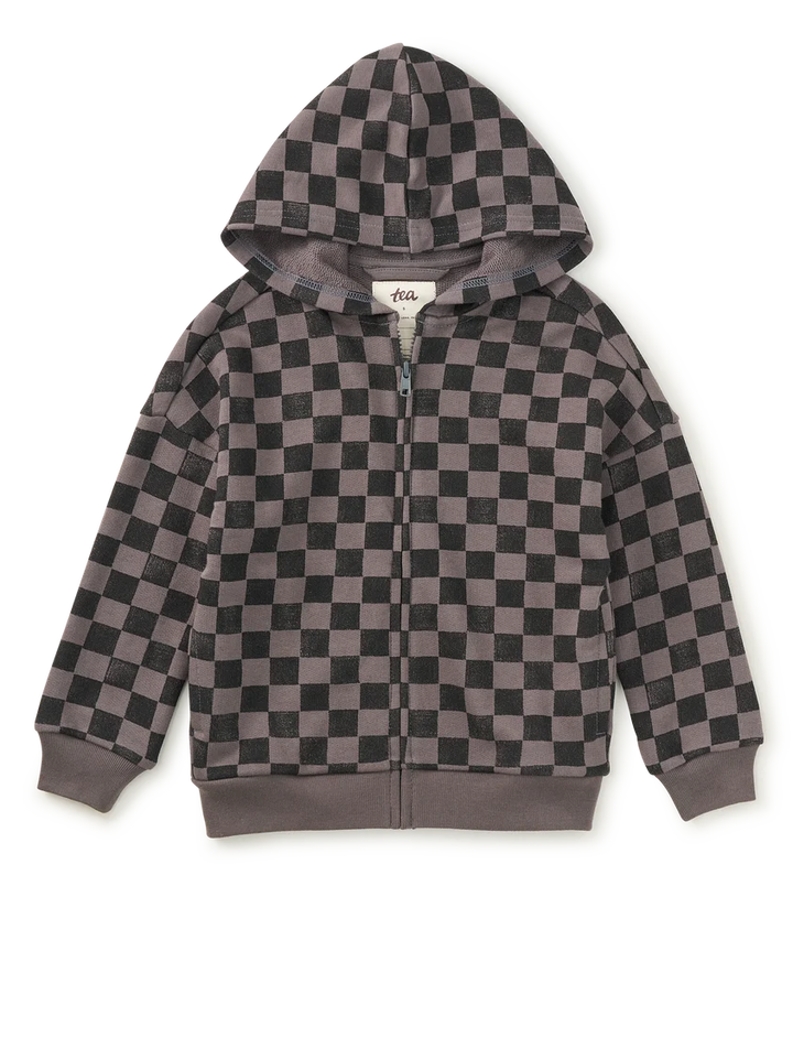 Tea Collection – Easy Fit Hoodie in Checkerboard