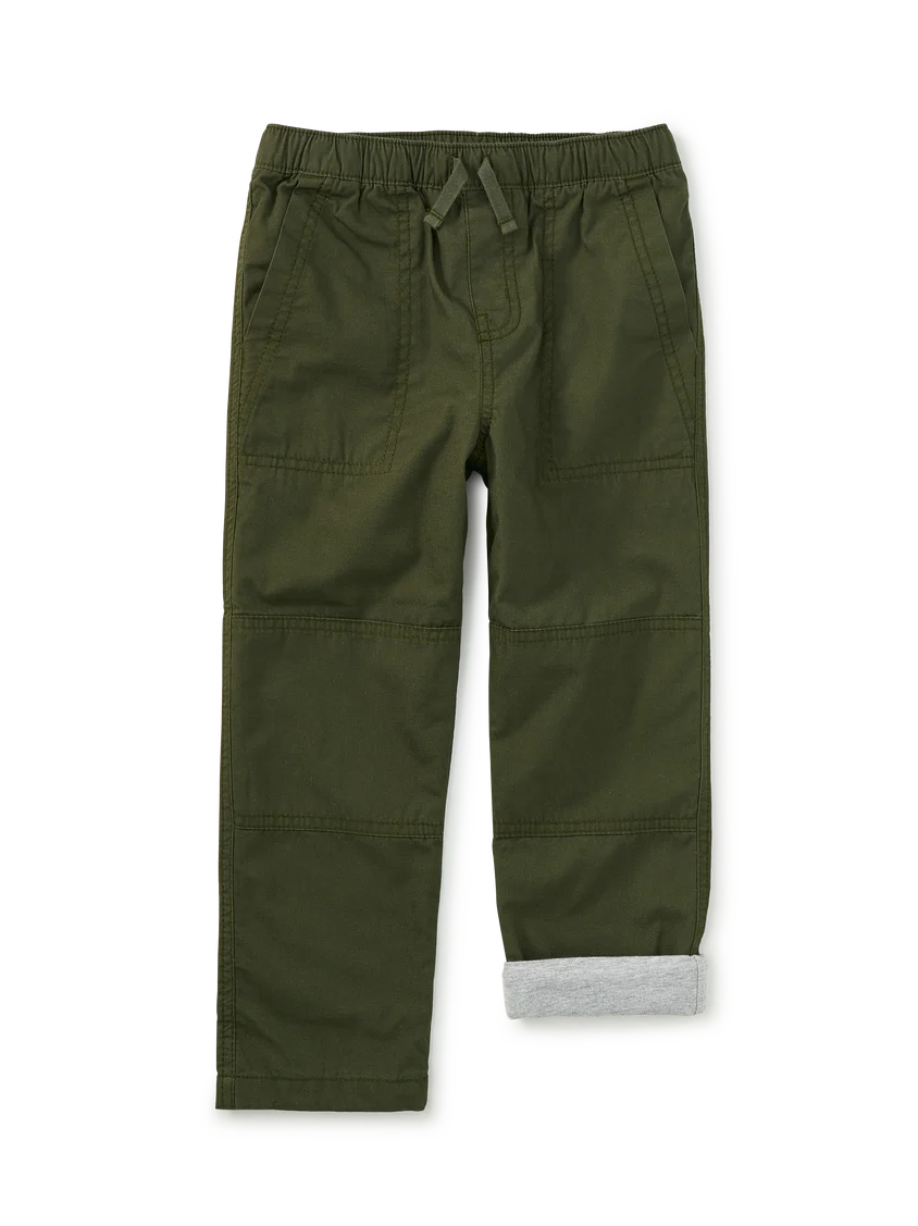 Tea Collection – Cozy Does it Lined Pants in Olive Green