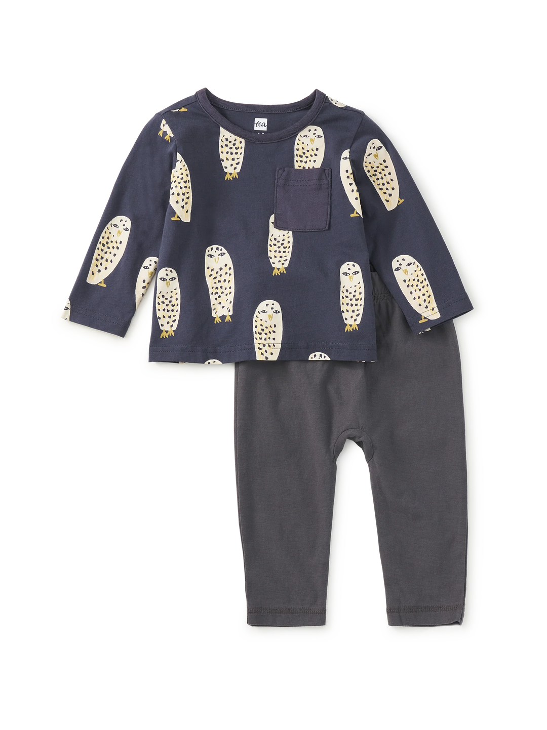 Tea Collection – Two-Piece Baby Play Set in Snowy Owl