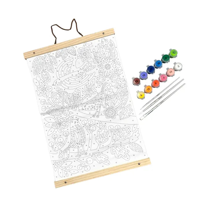 Ooly - Paintology Paint by Number Canvas Kit in Blue Birds