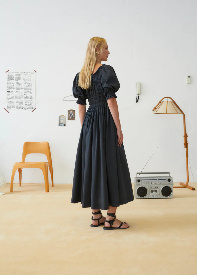 The New Society – Venice Dress in Washed Black