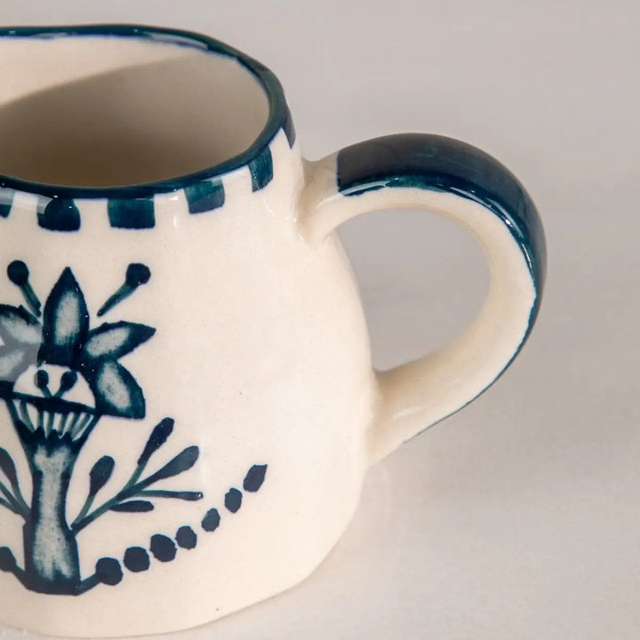 Casa Amarosa – Teal Ceramic Handpainted Milkpot