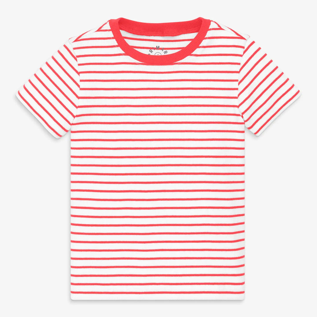 Primary- Ribbed Tee in Stripe