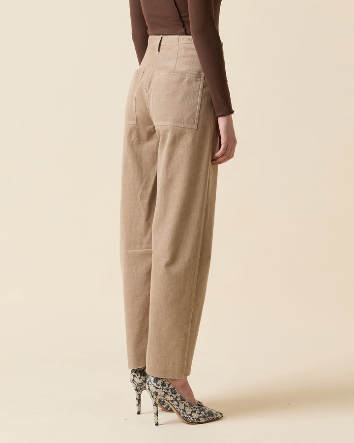 Le Jean - Utility Soft Barrel in Beige Corduroy