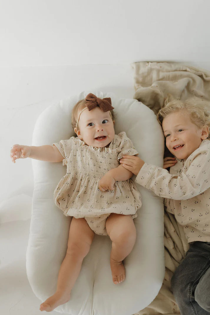 Forever French Baby - Ruffle Muslin Romper in Flora