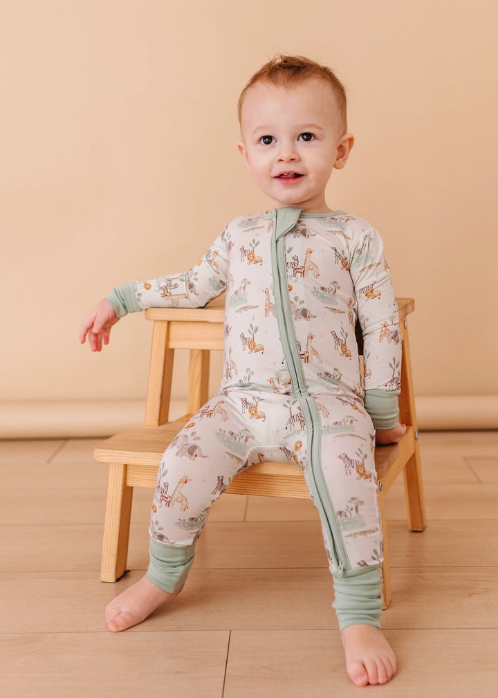 Bird and Bean – Bamboo Zip Sleeper in Soft Savannah