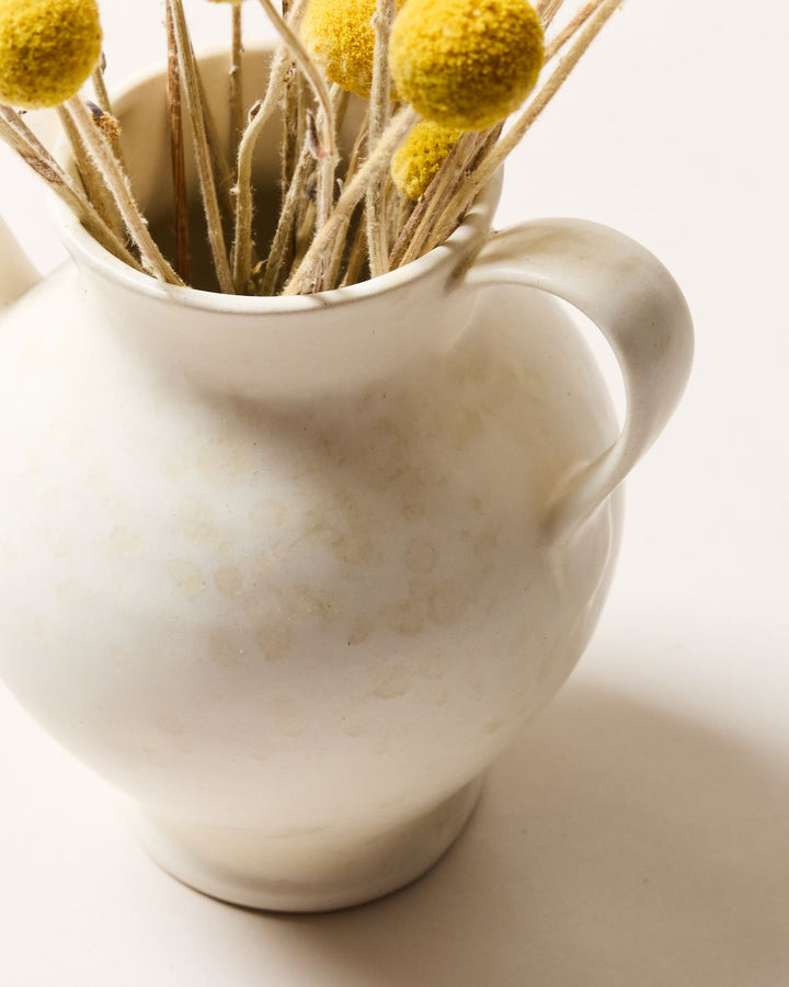Farmhouse Pottery- Artist's Spatter Vase in Cream