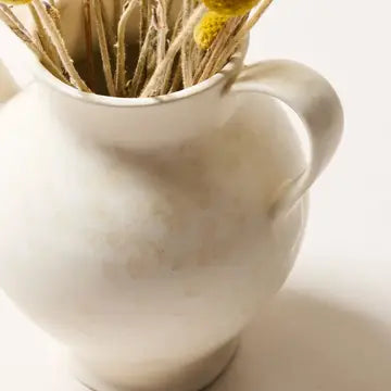 Farmhouse Pottery- Artist's Spatter Vase in Cream
