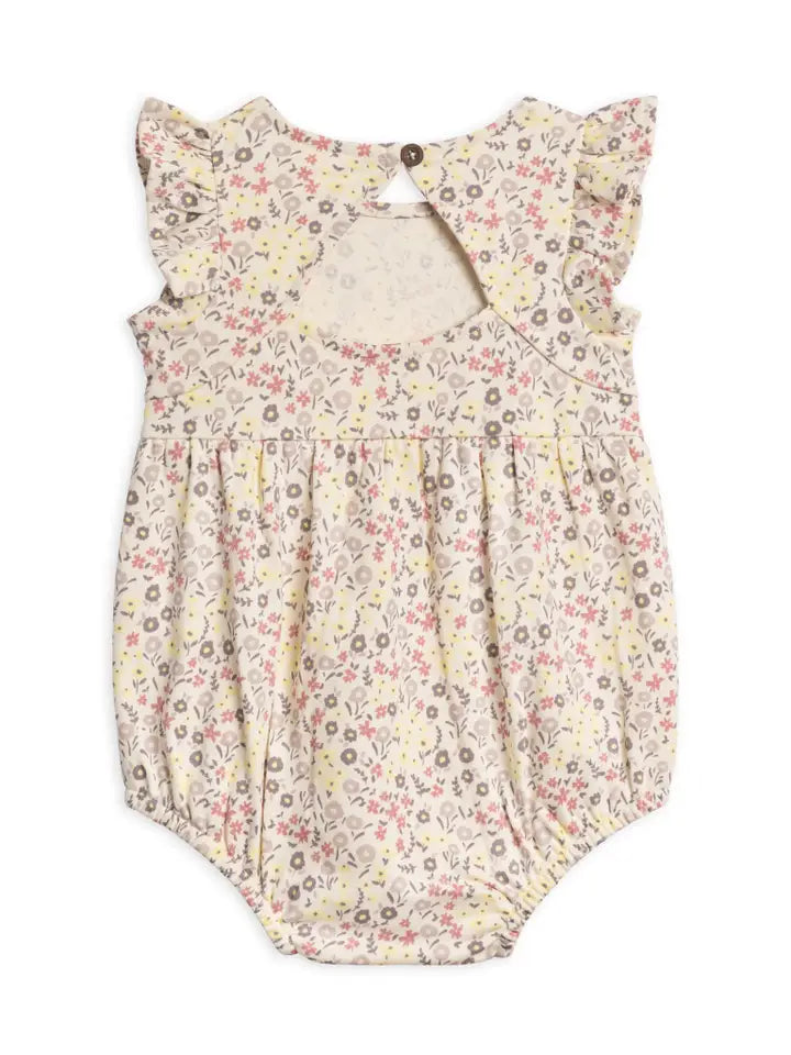 Colored Organics - Organic Baby Sommer Romper in Giada Floral + Lilla