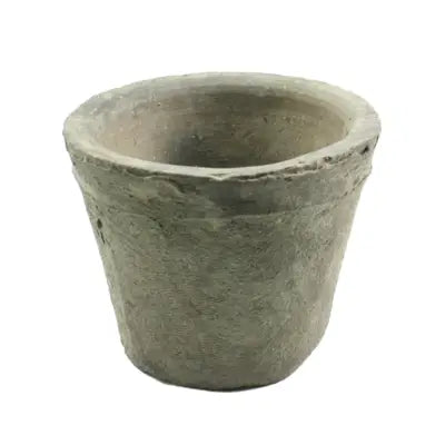 Petite Rustic Terra Cotta Rose Pot in Moss Grey