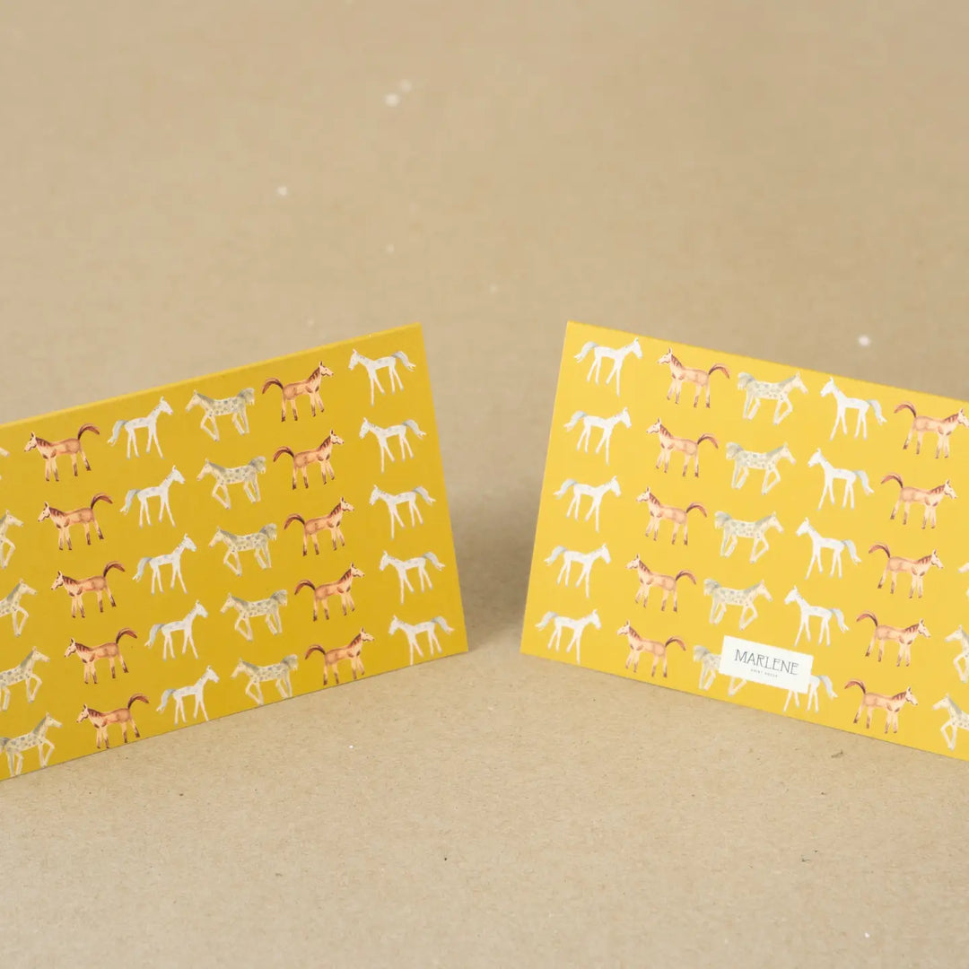 Marlene Print House - Chartreuse Pony Fold Card