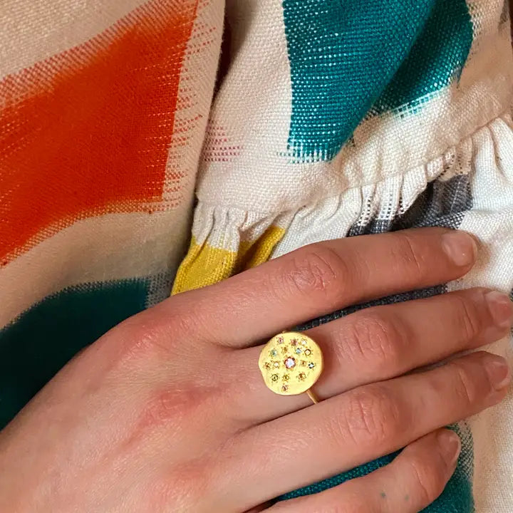 Sophie Deschamps Bijoux – Constellation Matt Ring in Gold