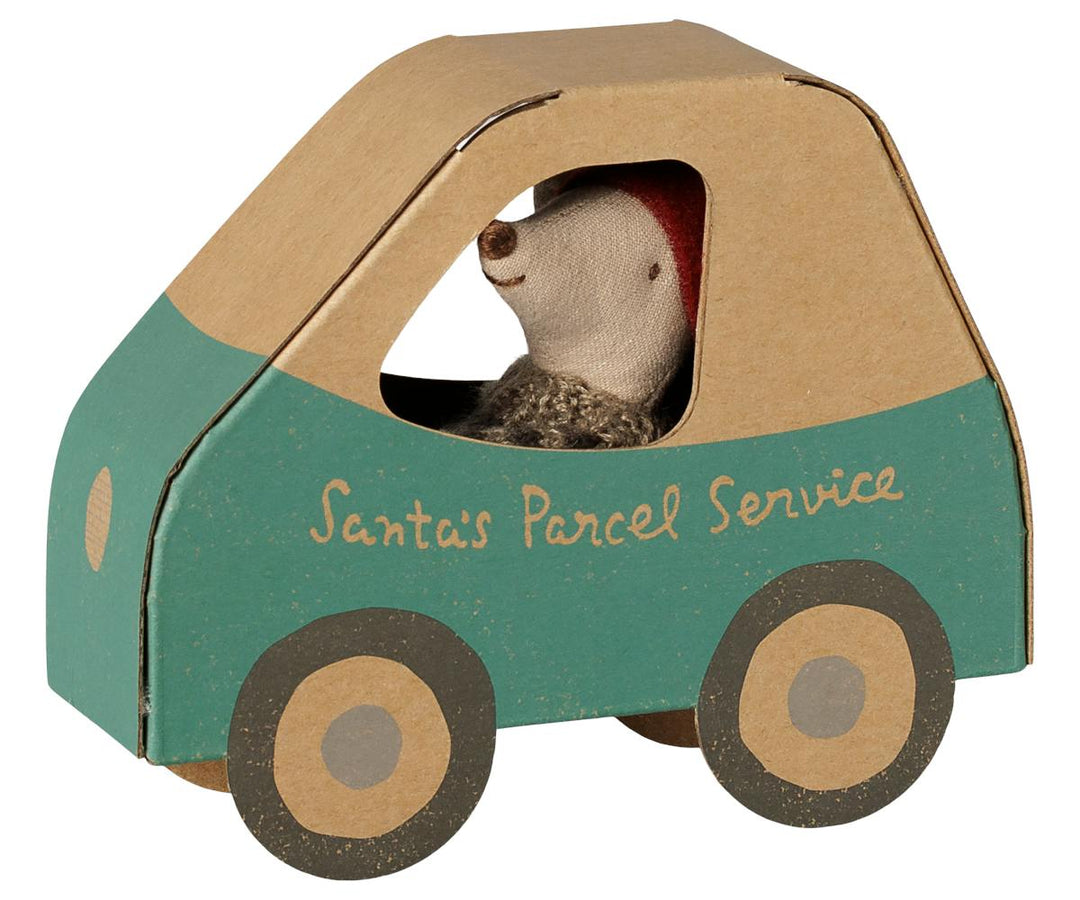 Maileg - Christmas mouse, Little brother in Car Box