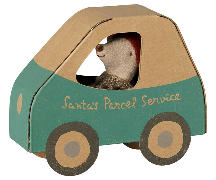 Maileg - Christmas mouse, Little brother in Car Box